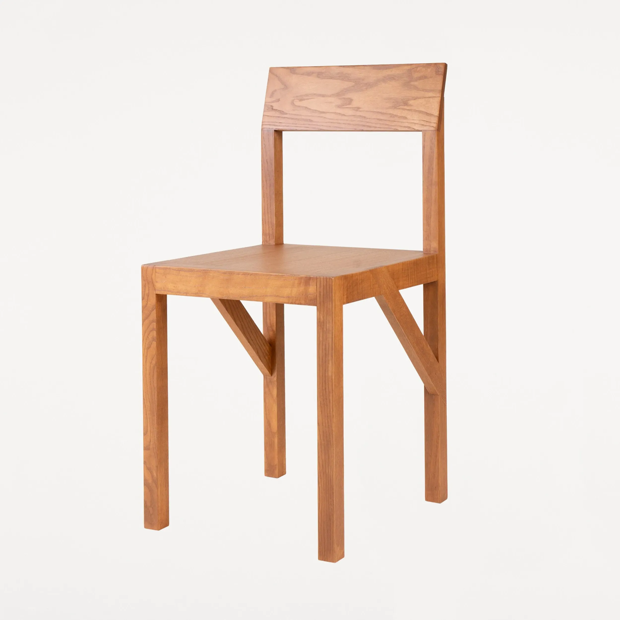 Bracket Dining Chair - Warm Brown, Pine Wood