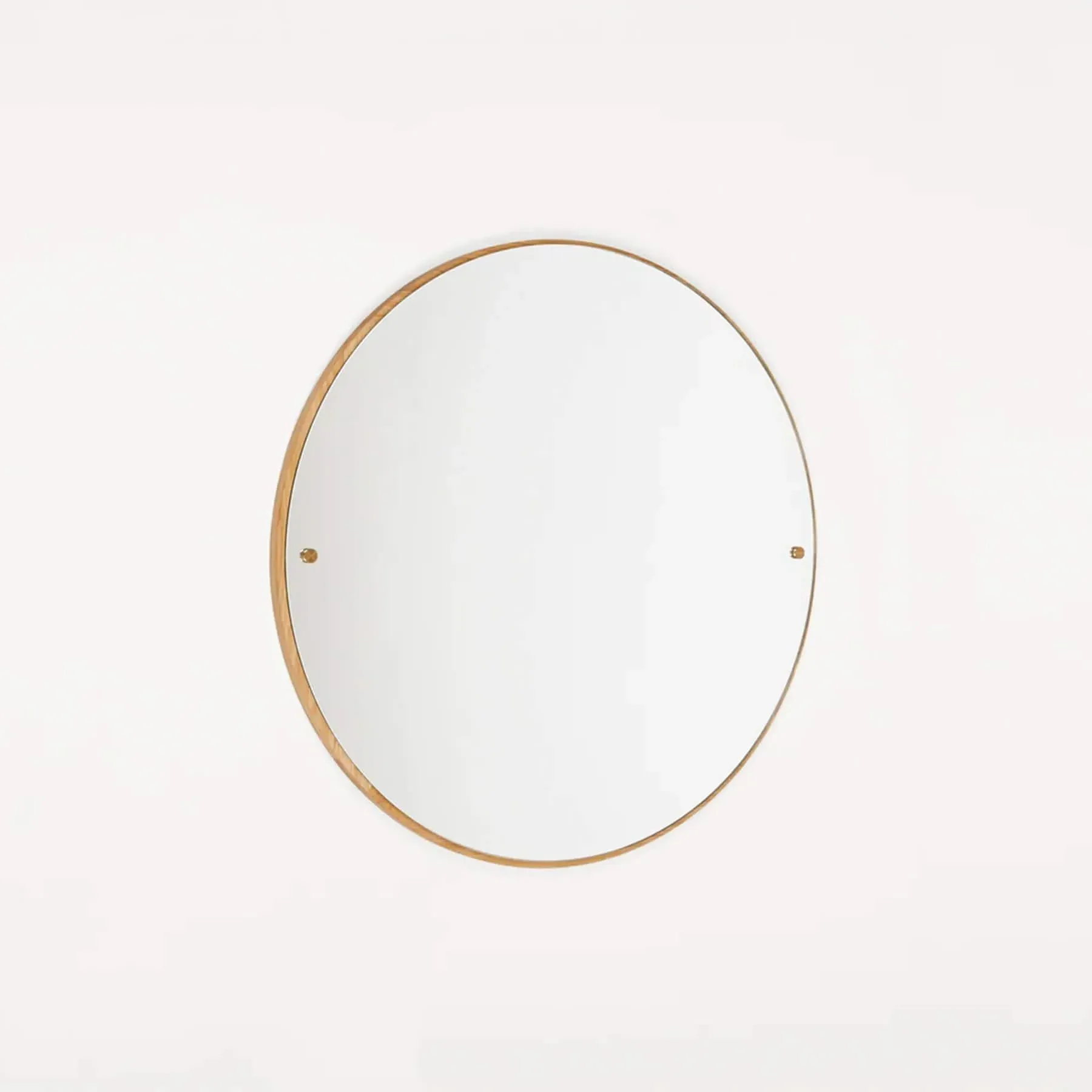 Circle Mirror Small 45cm - Oak, Brass image