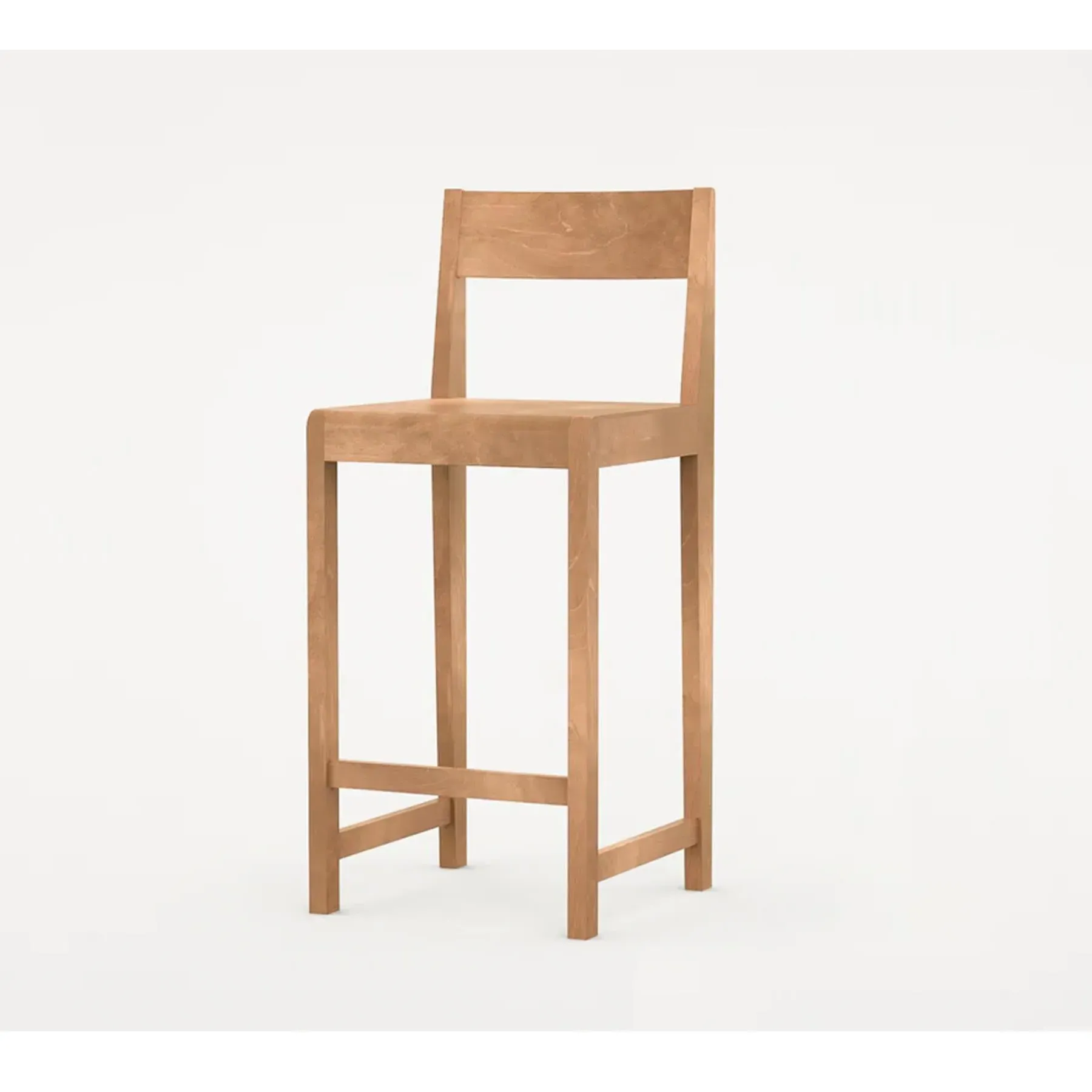 Counter Height Bar Stool - Brown, Birch Wood image