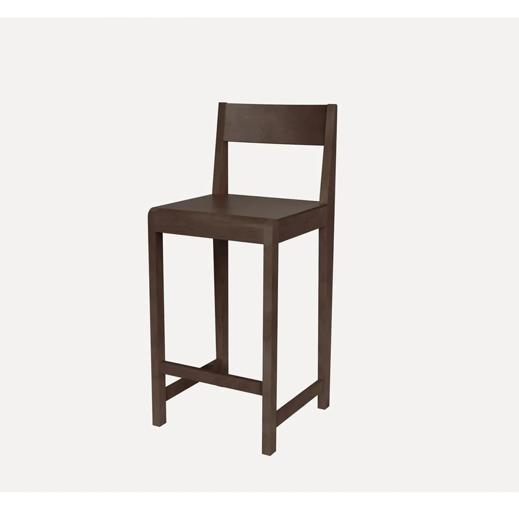 Counter Height Bar Stool - Dark Brown, Birch