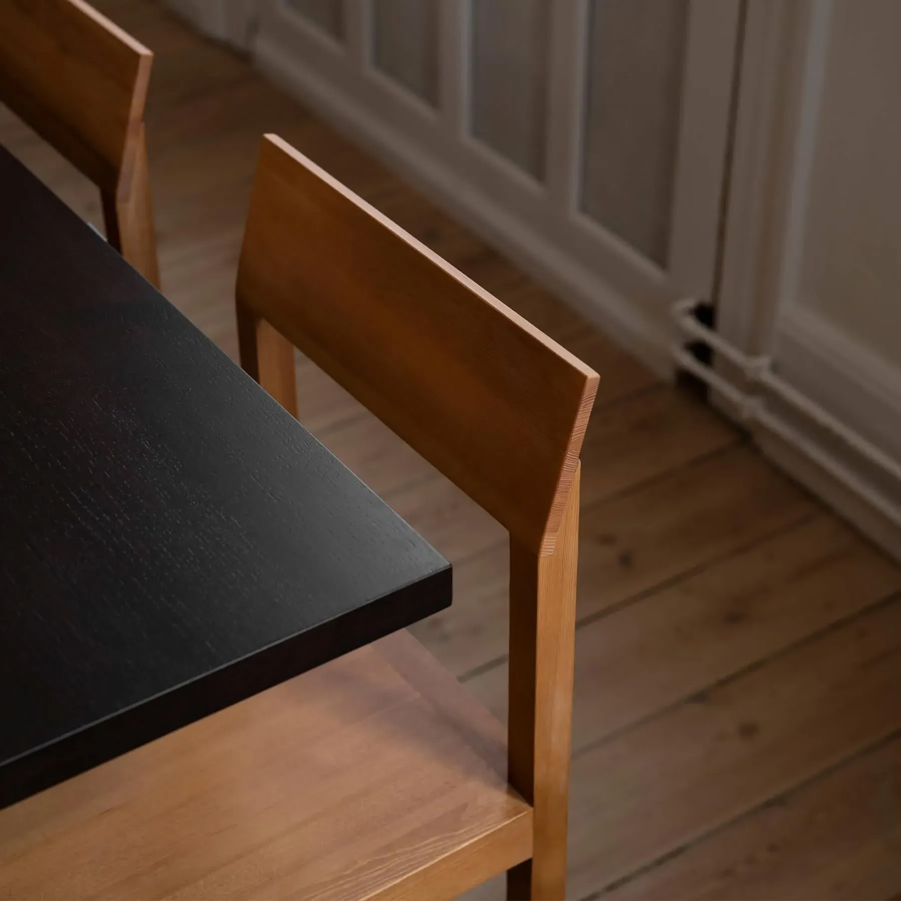 Dining Chair with Bracket Detail - White, Pine