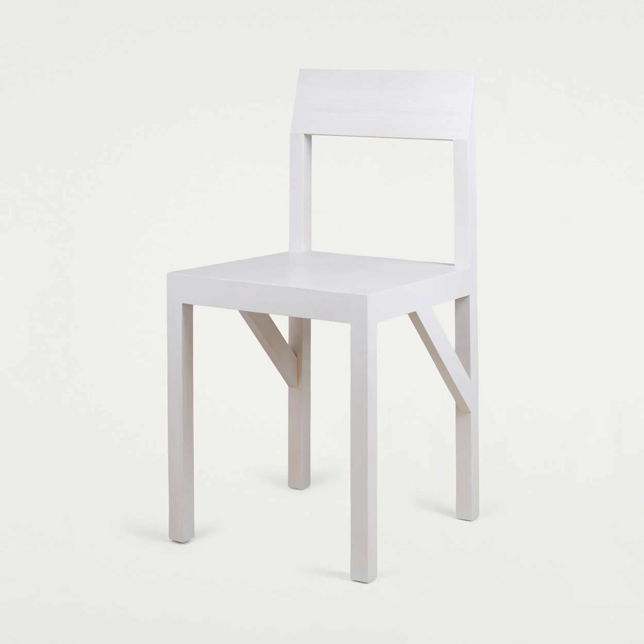 Dining Chair with Bracket Detail - White, Pine image