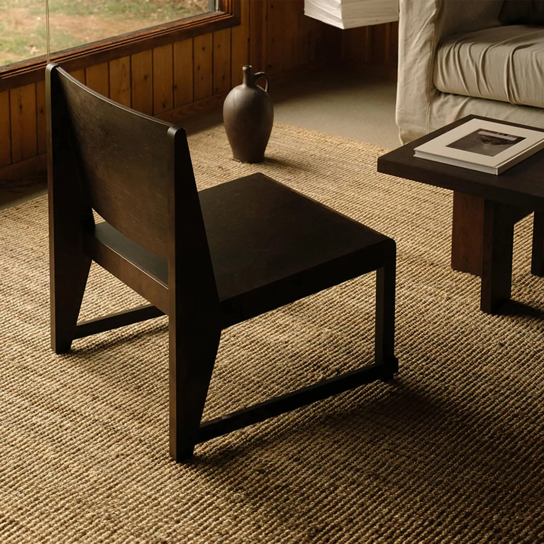 Easy Chair with Mortise Joints - Dark Brown