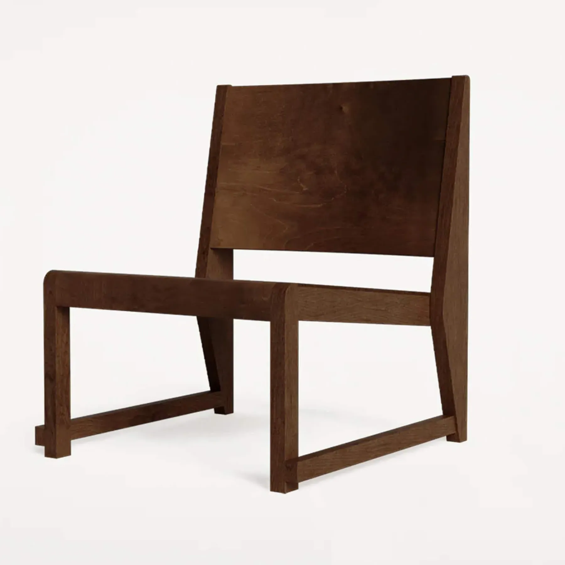 Easy Chair with Mortise Joints - Dark Brown image