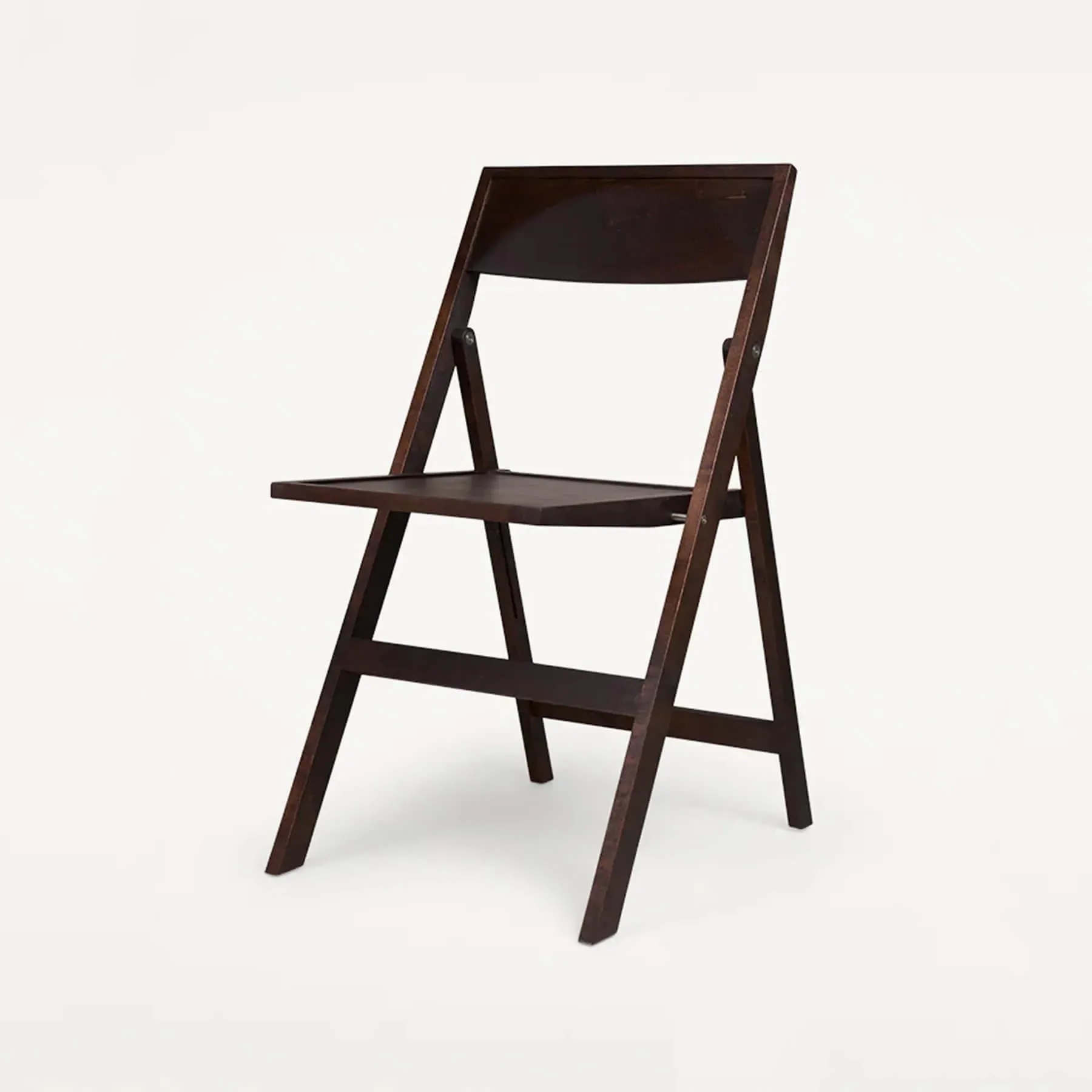 Folding Chair with Storage - Dark Brown, Wood image