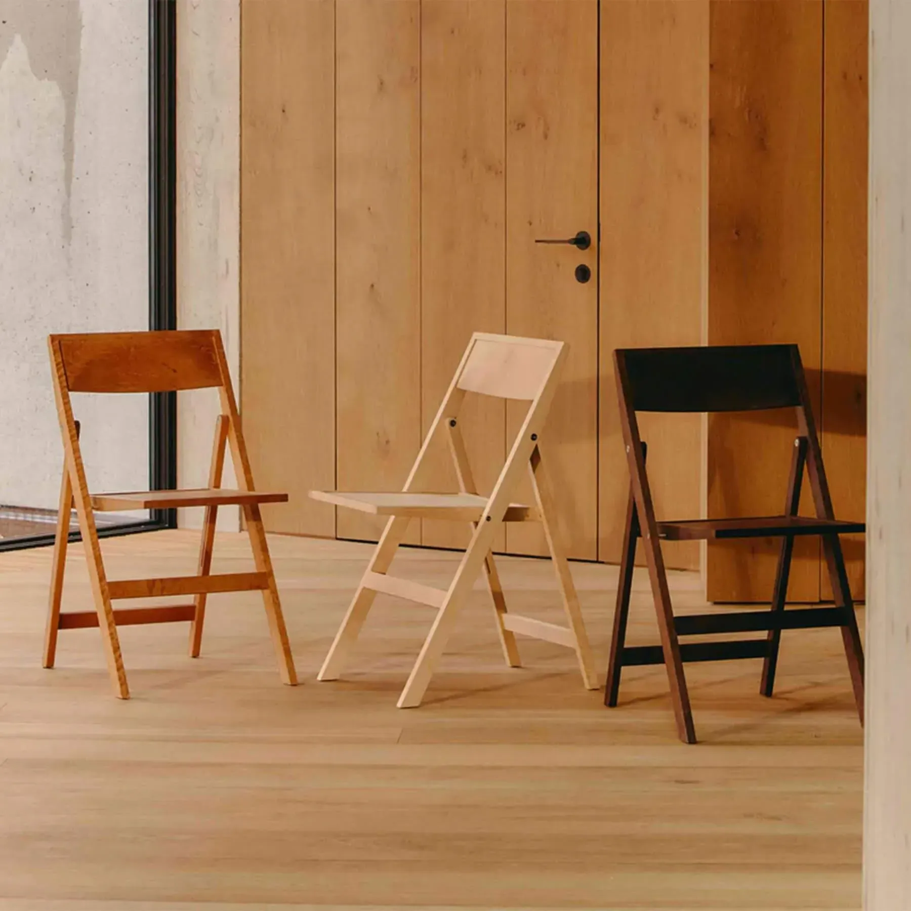 Folding Chair with Storage - Warm Brown, Wood