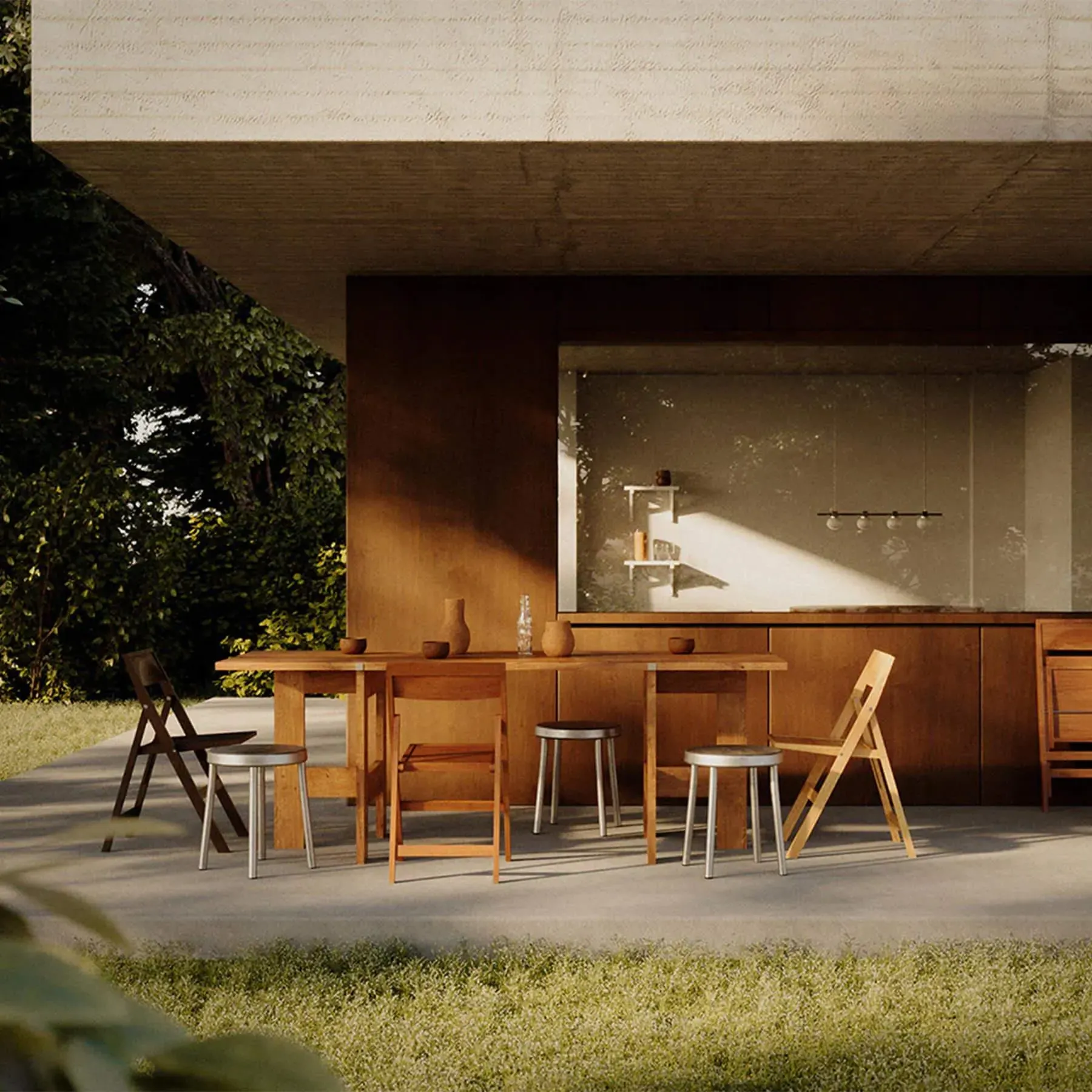 Outdoor Stool - Aluminium