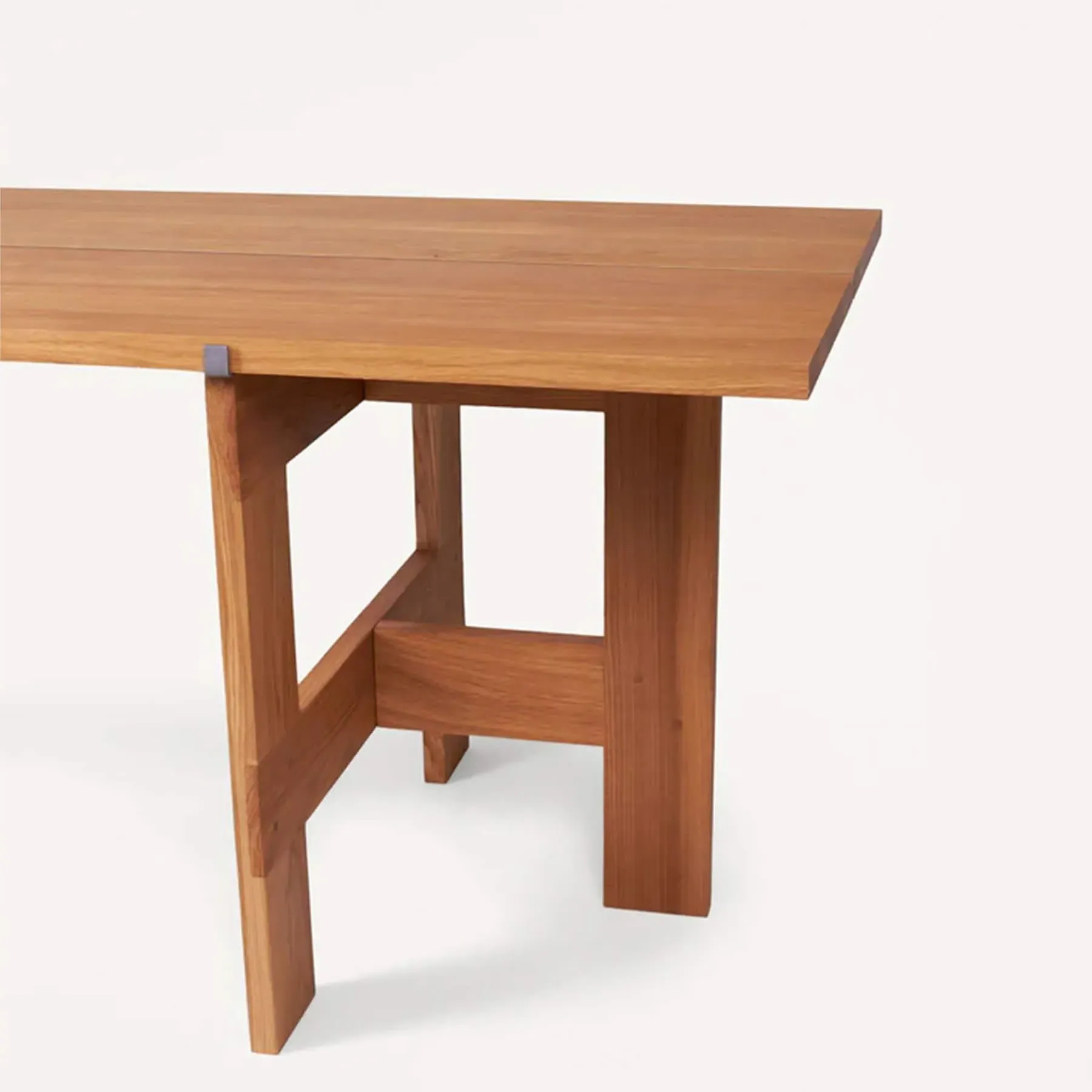 Rectangular Dining Table with Plank Top - Oak
