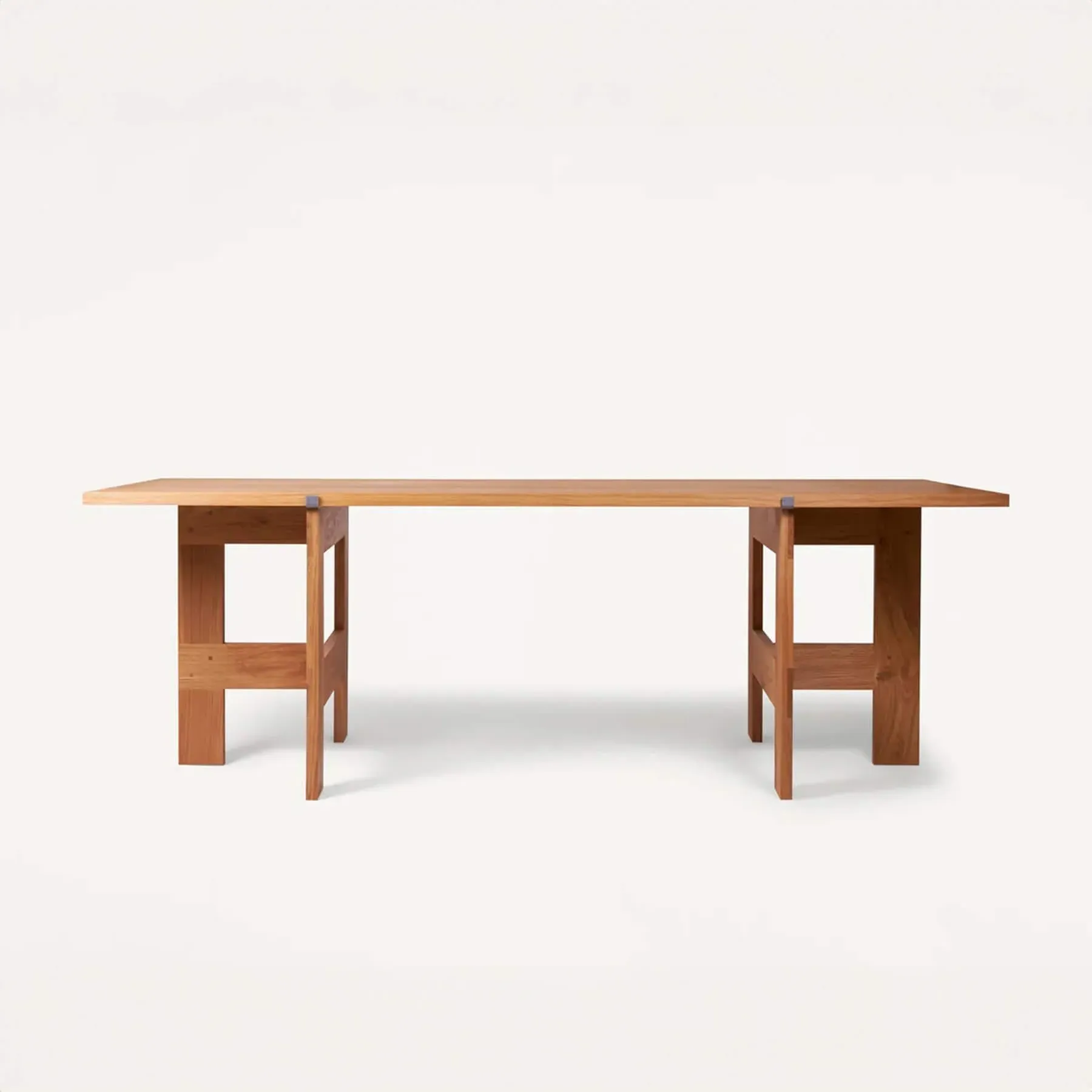 Rectangular Dining Table with Planks - Dark Oak