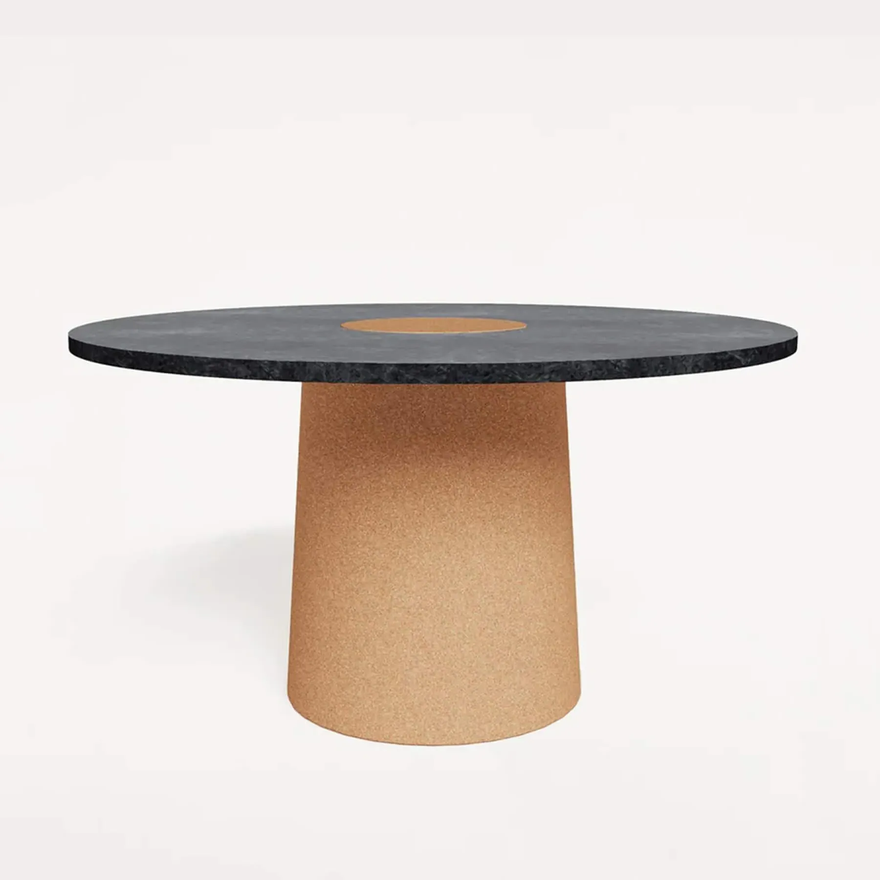 Round Dining Table - Black, Marble image