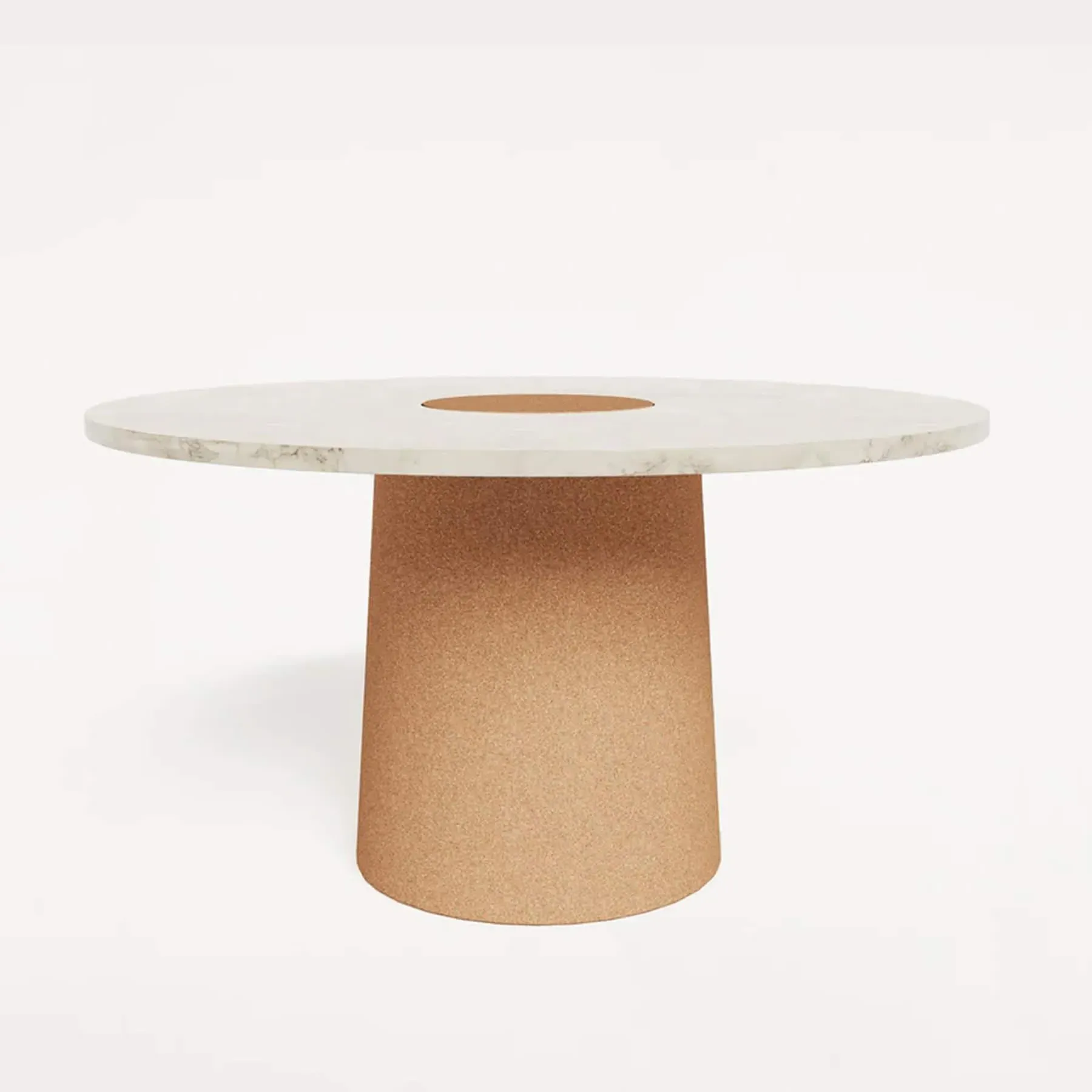 Round Dining Table - Yellow, Limestone