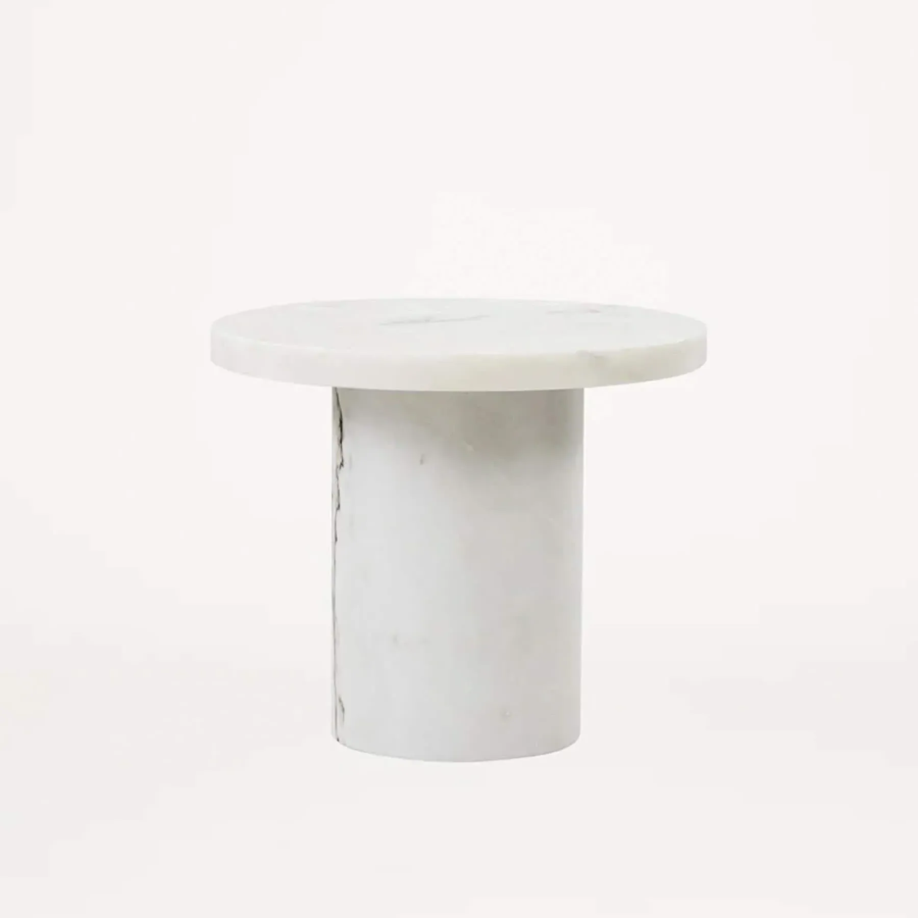 Small Side Table - White, Marble