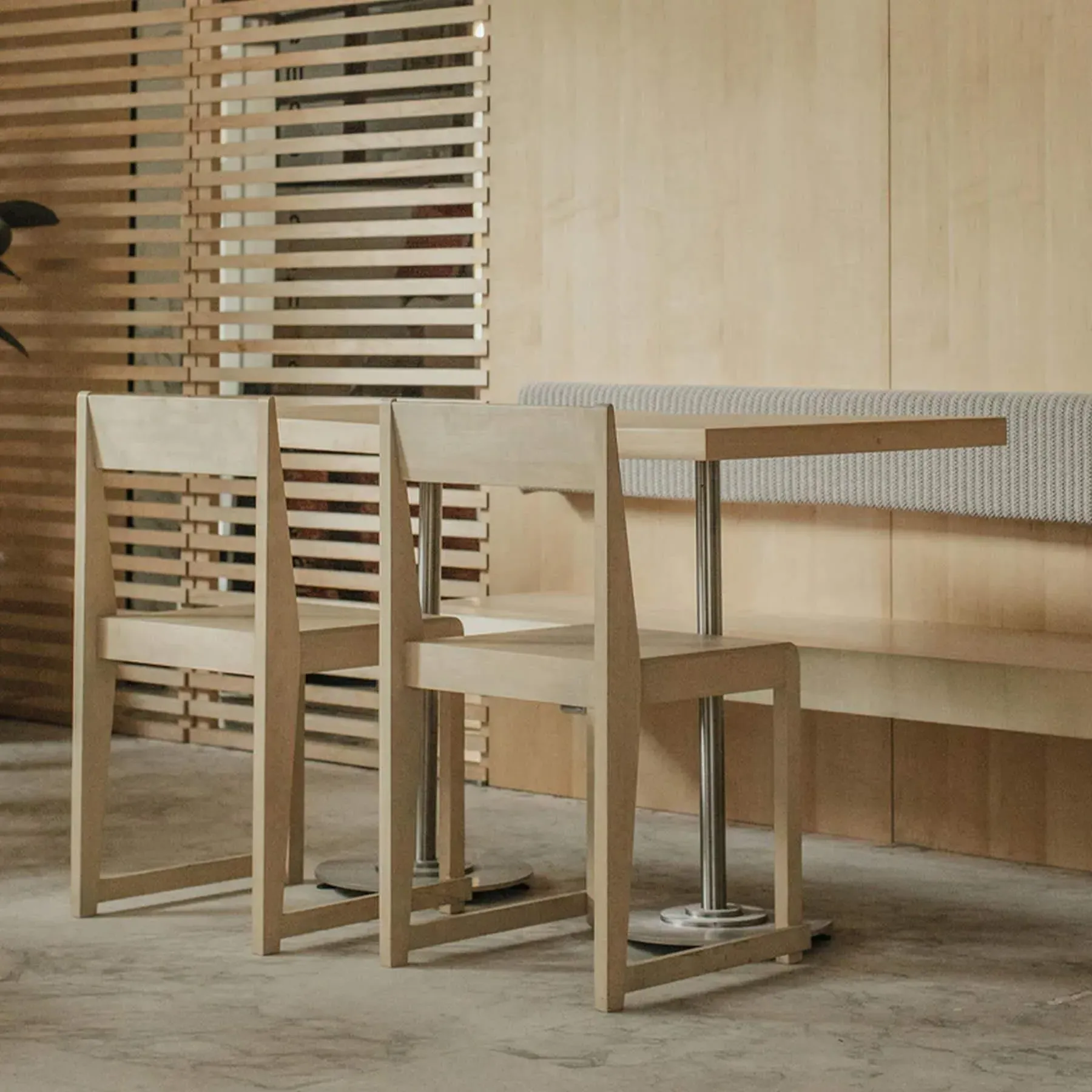 Stackable Dining Chair - Dark Brown, Birch Wood