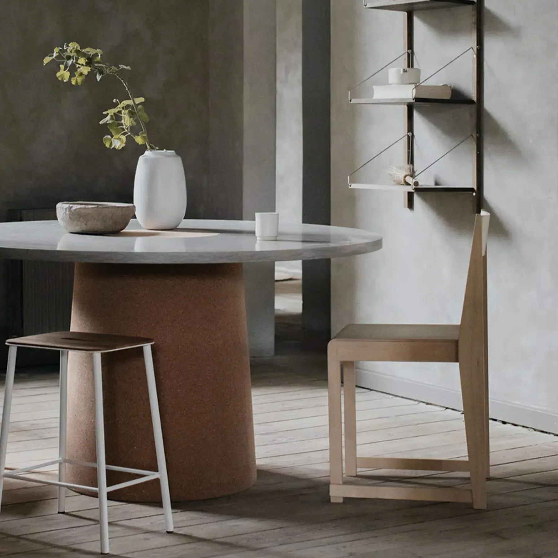 Stackable Dining Chair - Dark Brown, Birch Wood