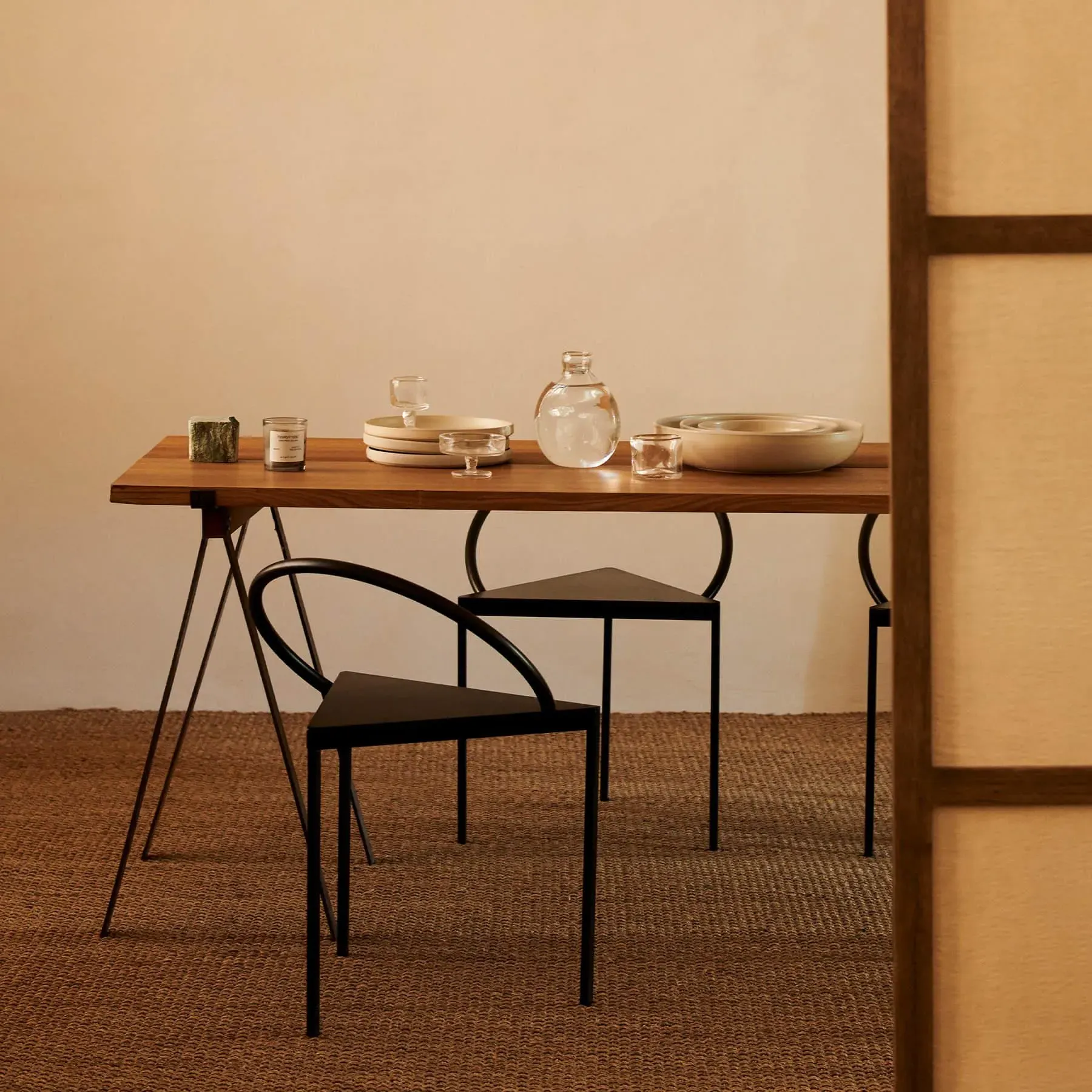 Triangular Dining Chair - Stainless Steel