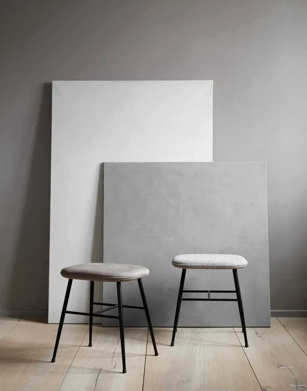 Counter Height Stool with Metal Base - Fabric