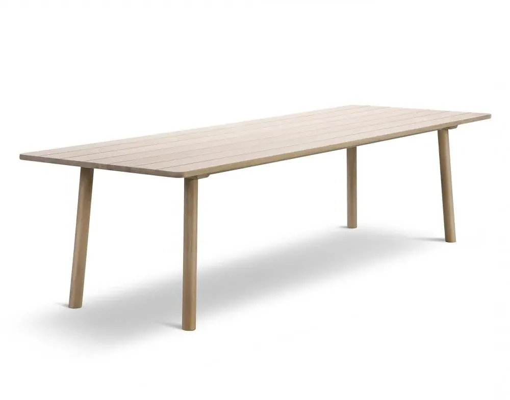 Dining Table with Milled Grooves - Oak image