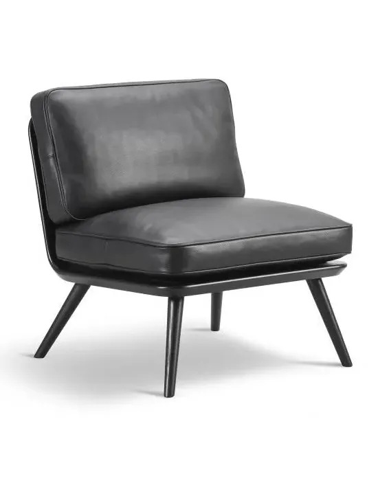 Lounge Chair with Curved Back - Smoked Oak