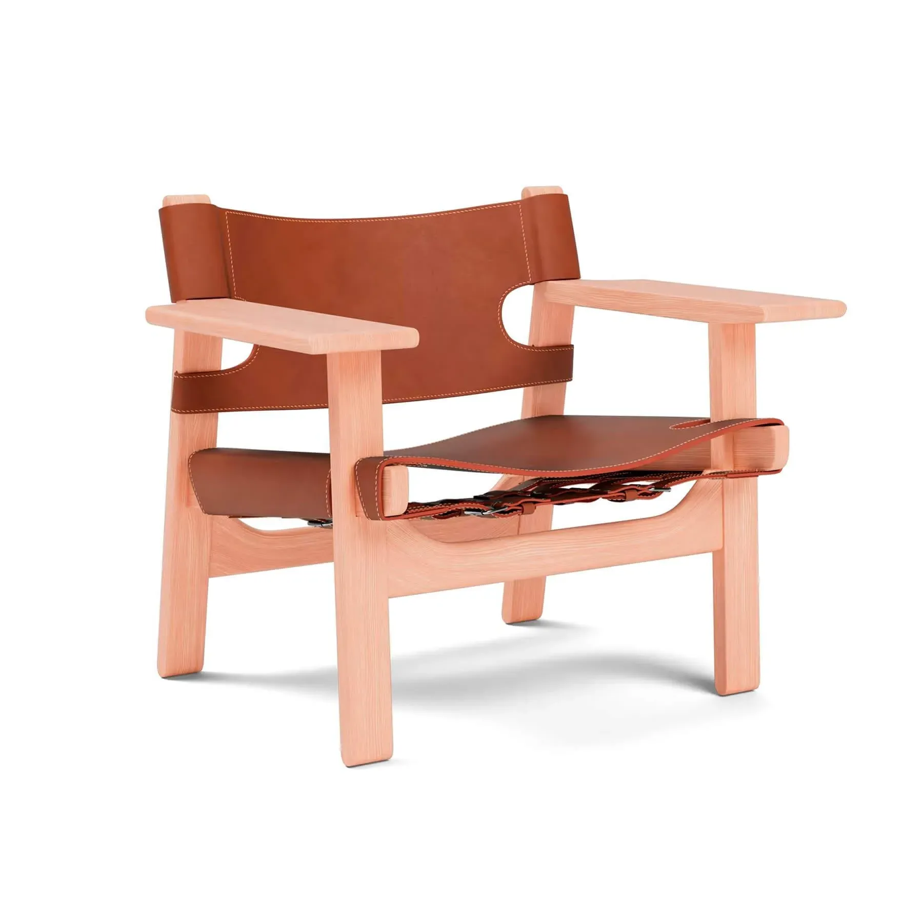 Lounge Chair with Saddle Leather - Cognac, Oak image