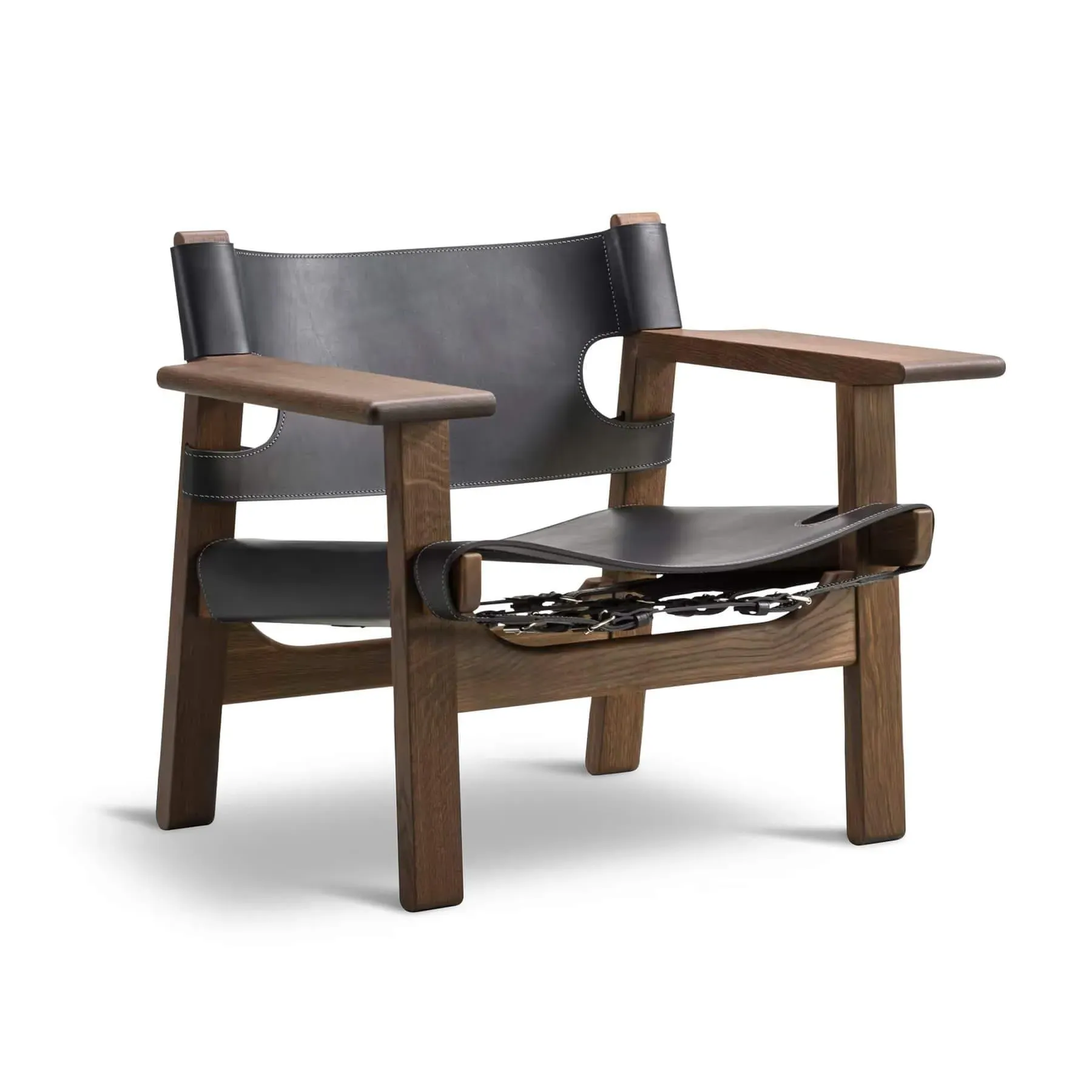 Lounge Chair with Saddle Leather - Natural, Oak