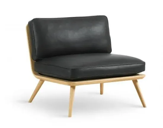 Lounge Chair with Wood Back - Natural, Oak