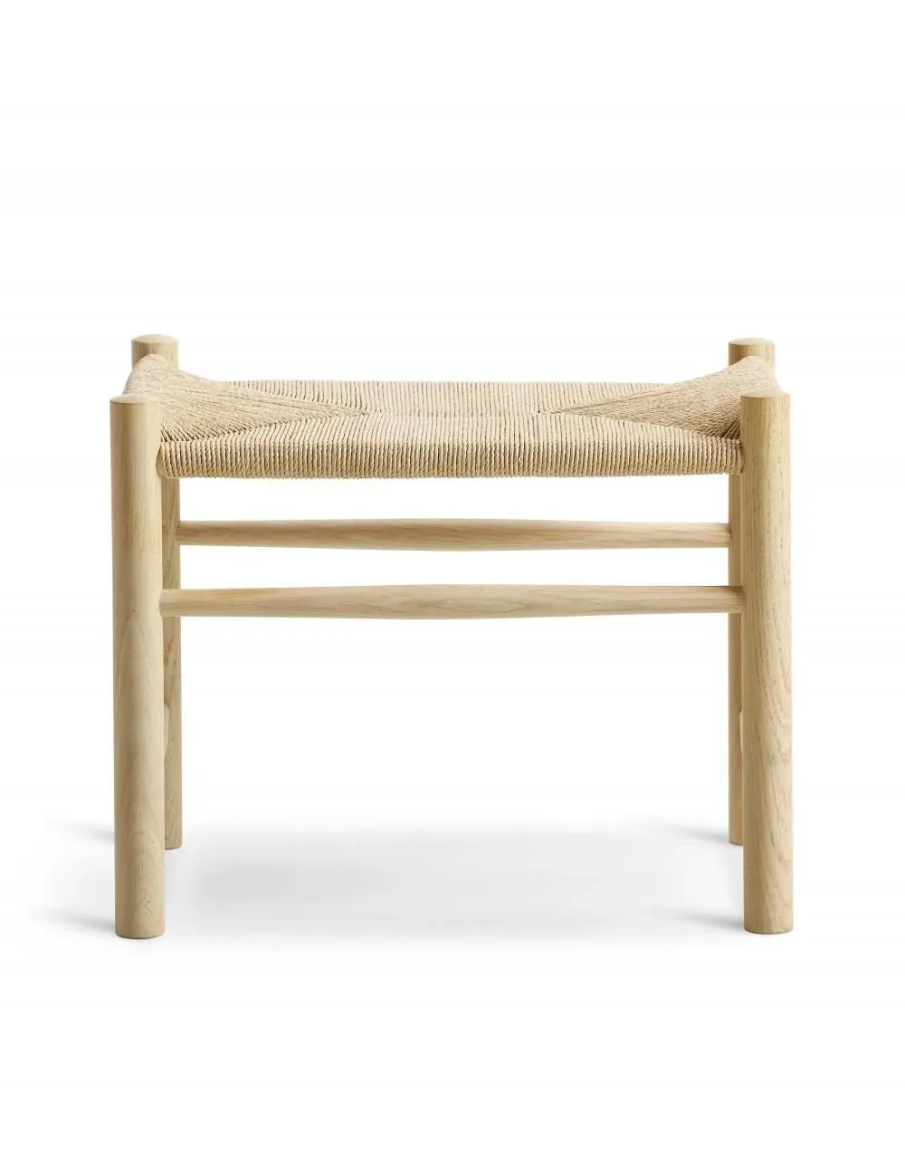 Stool with Paper Cord Seat - Black, Oak