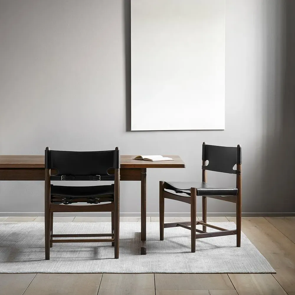 Upholstered Dining Chair - Black, Oak