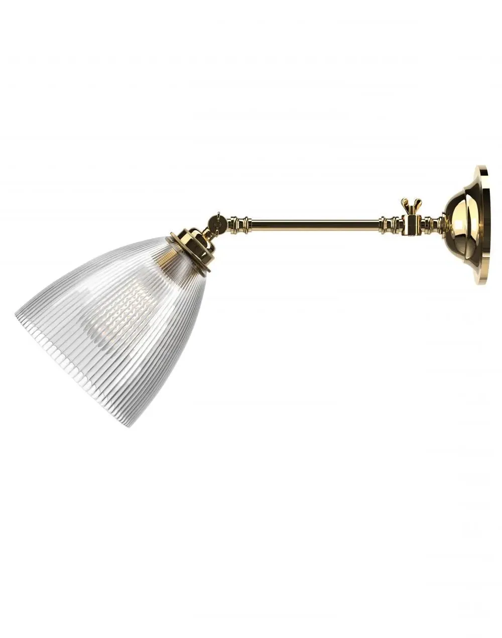 Adjustable Reading Light - Polished Brass, Metal
