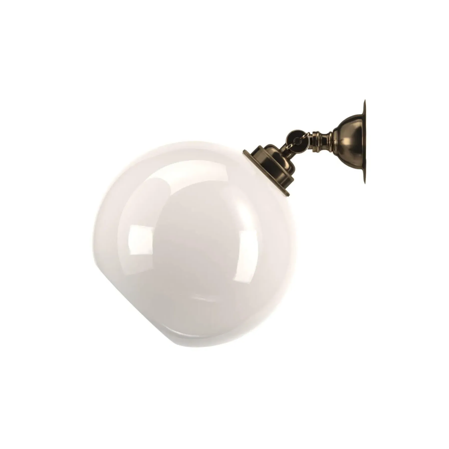 Adjustable Wall Spotlight - Antique Brass, Glass image