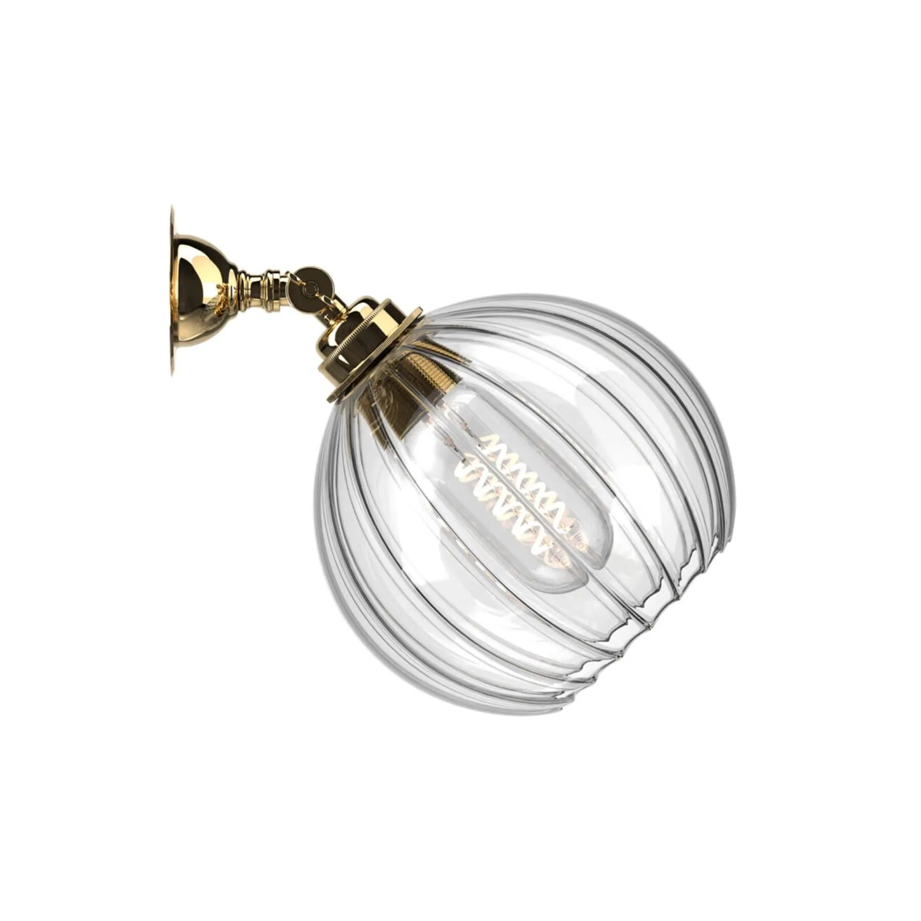 Adjustable Wall Spotlight - Bronze, Clear Glass