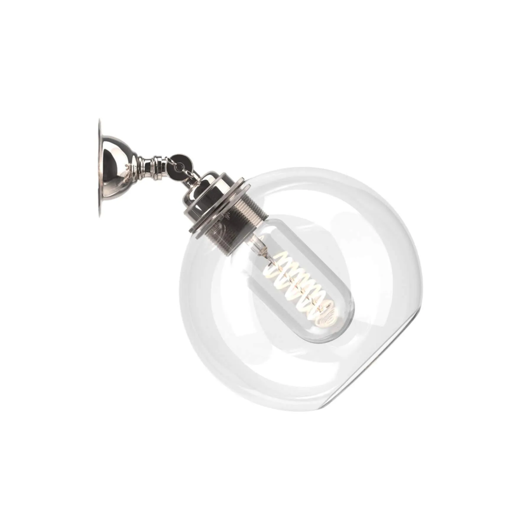 Adjustable Wall Spotlight - Bronze, Ribbed Glass