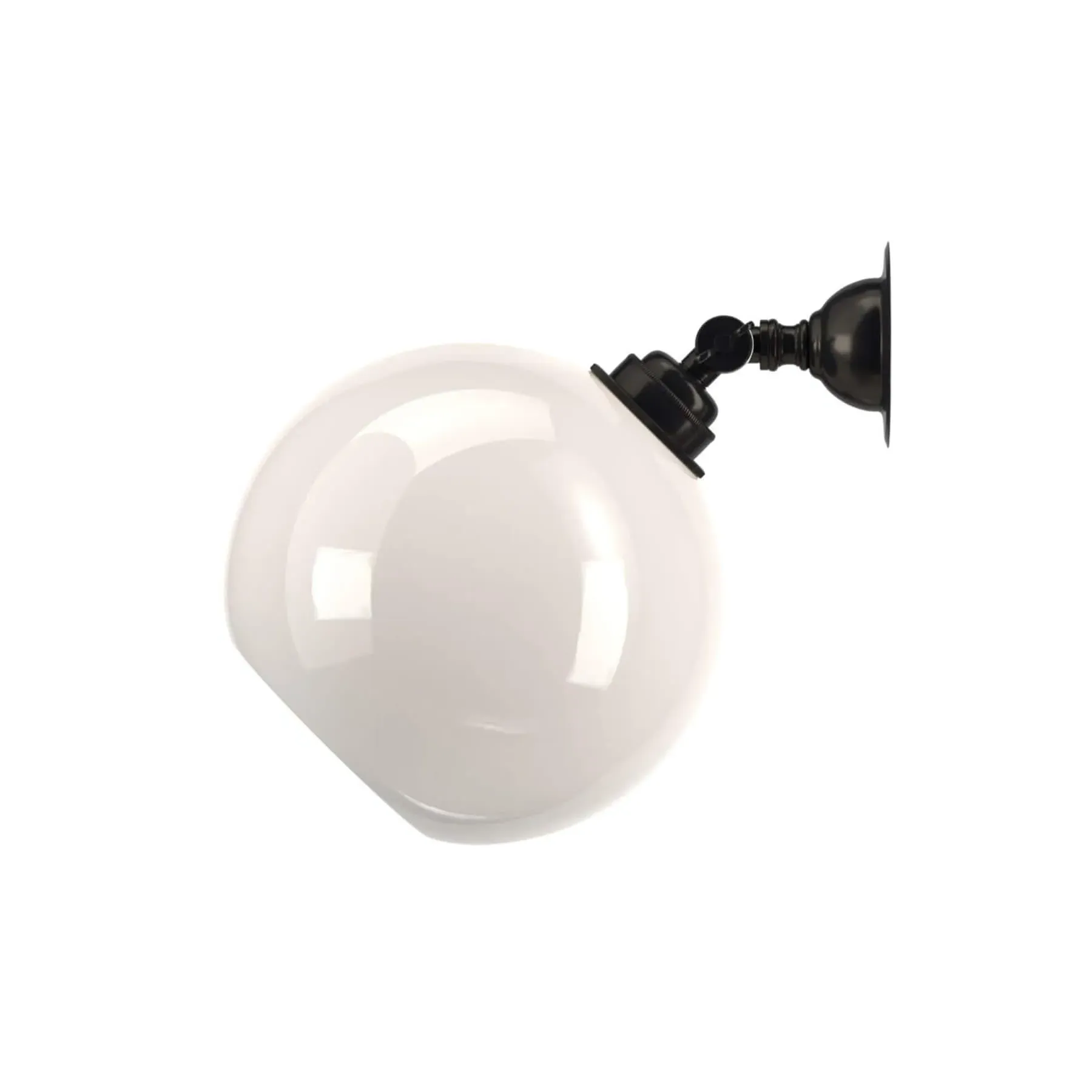 Adjustable Wall Spotlight - Bronze, White Glass