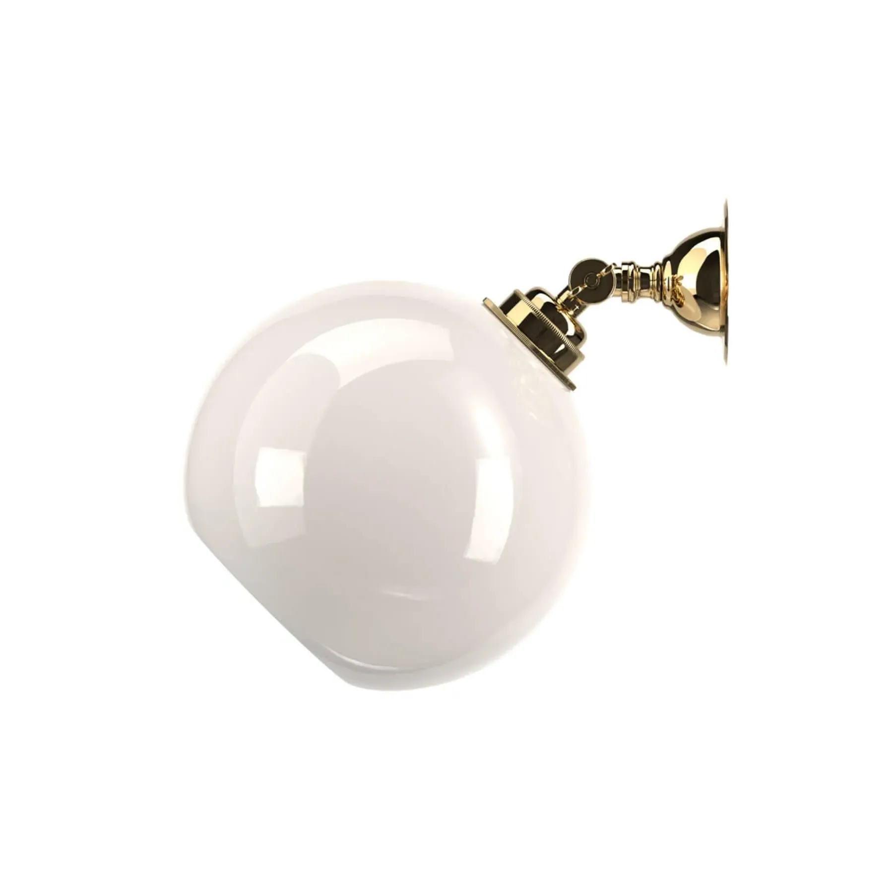 Adjustable Wall Spotlight - Polished Brass, Glass