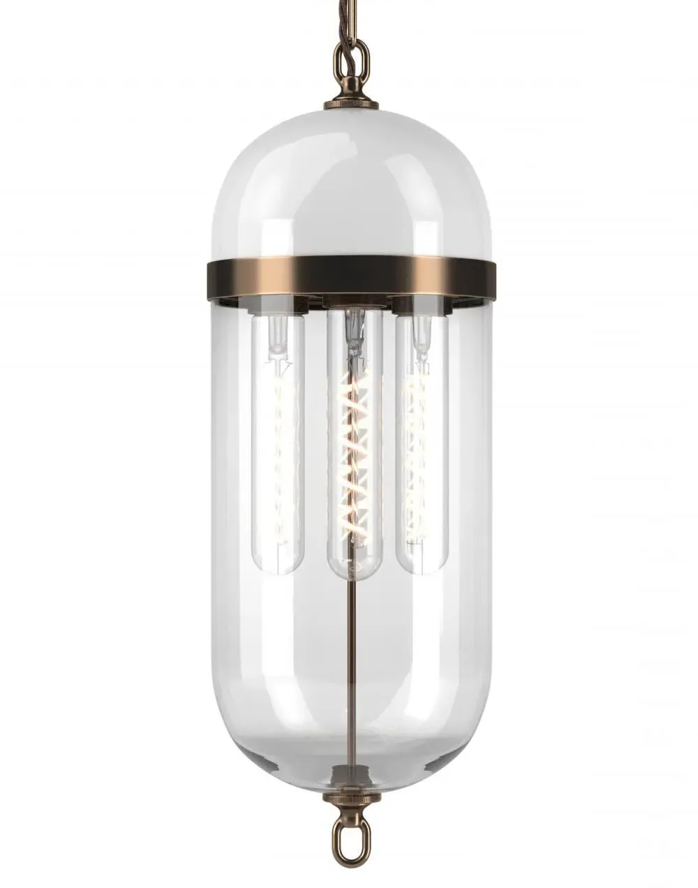 Aston Pendant Lantern - Antique Brass, Glass