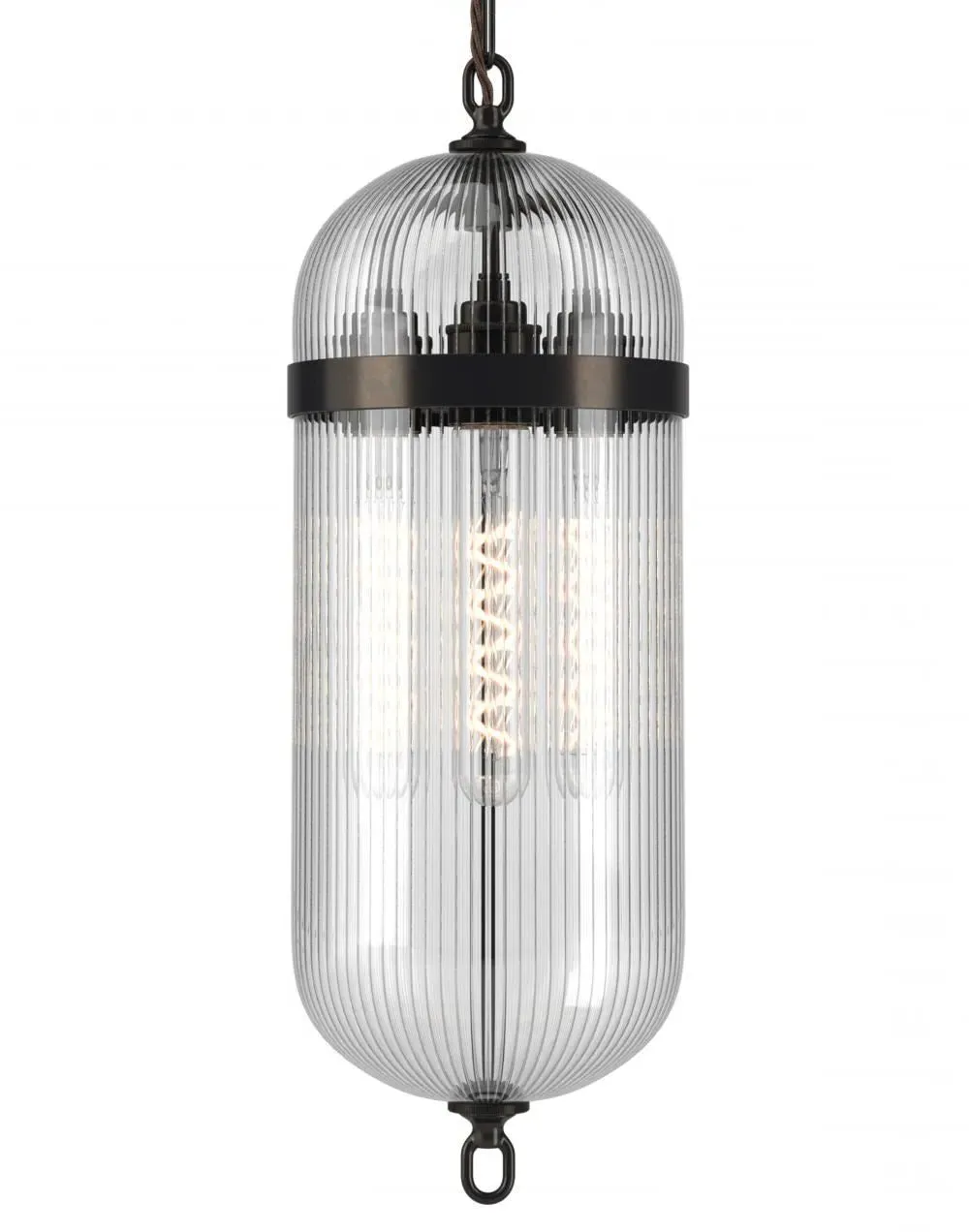 Aston Pendant Lantern - Bronze, Glass
