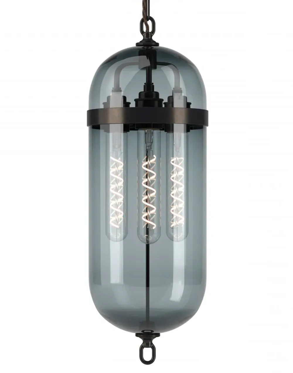 Aston Pendant Lantern - Bronze, Smoked Glass