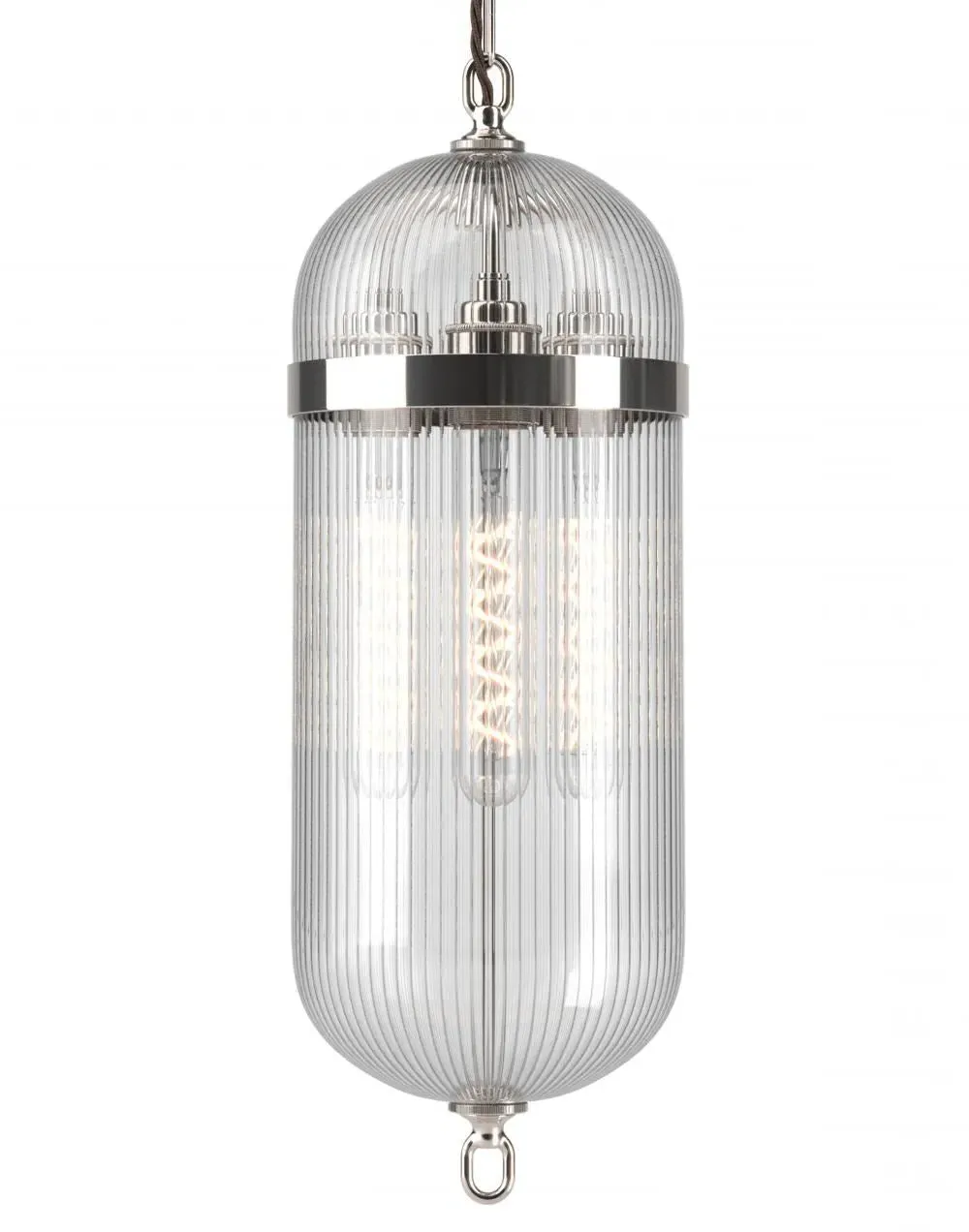 Aston Pendant Lantern - Nickel, Glass