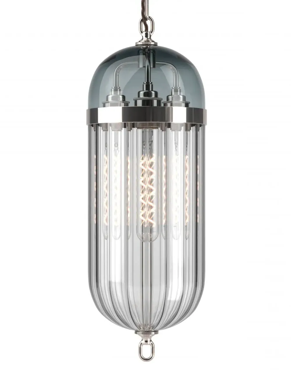 Aston Pendant Lantern - Nickel, Glass