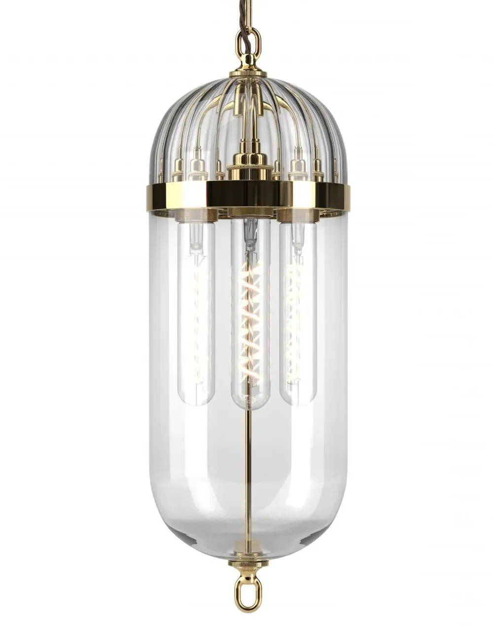 Aston Pendant Lantern - Nickel, Smoked Glass