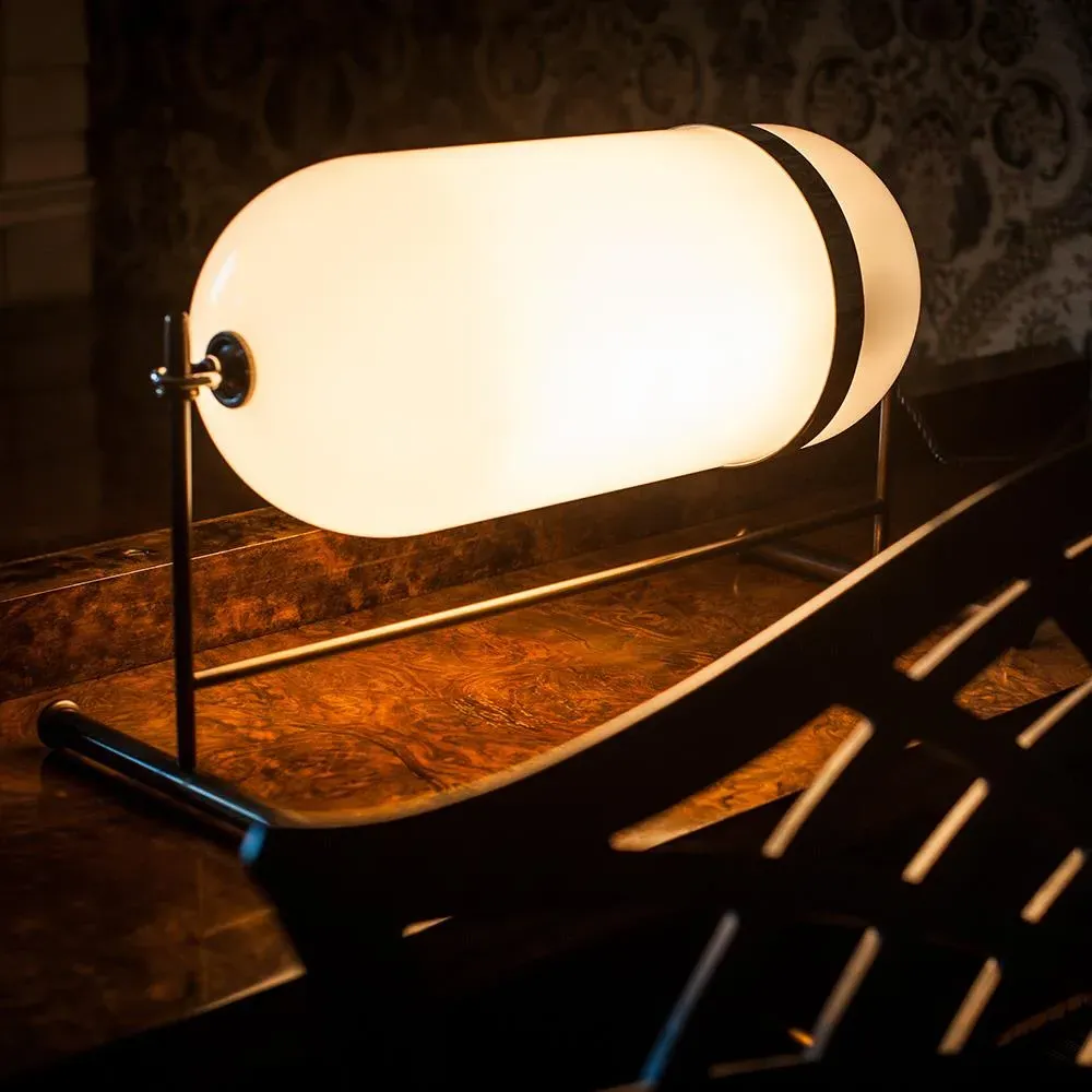 Aston Table Lamp with Skinny Glass - Polished Brass