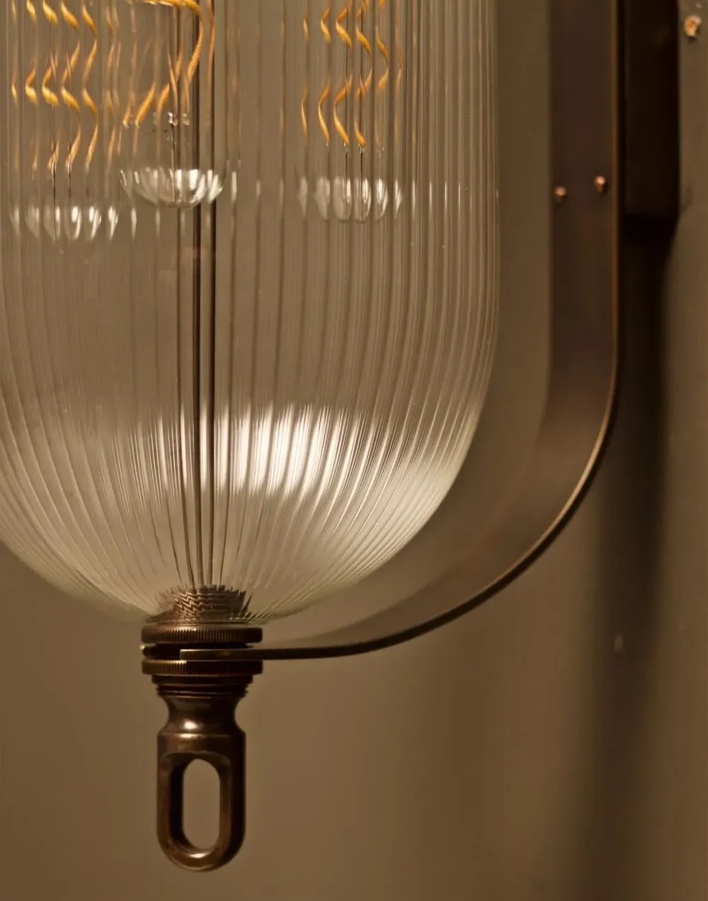 Aston Wall Light Nickel Clear Smoked Glass - Nickel