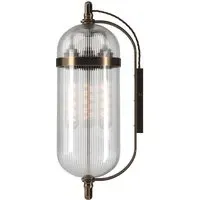 Aston Wall Light Smoked Clear Glass - Nickel