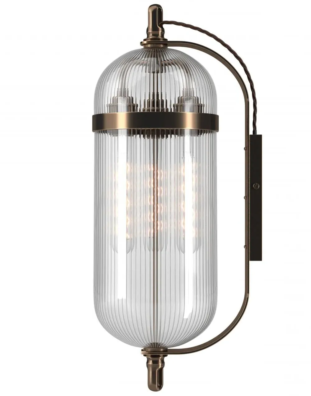 Aston Wall Light with Clear Glass - Brass image