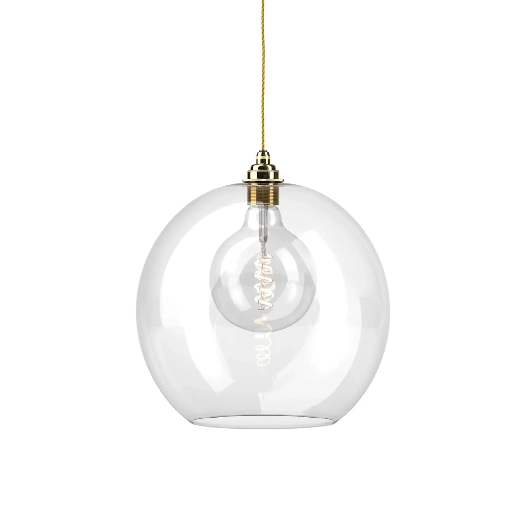 Extra Large Pendant Light - Clear, Brass