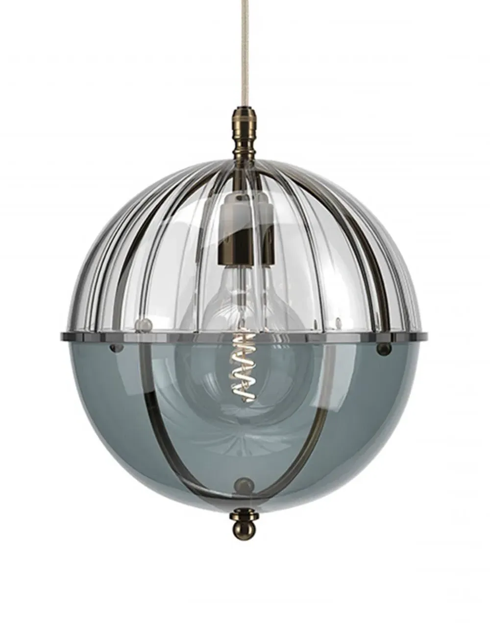 Globe Pendant Light - Antique Brass, Glass