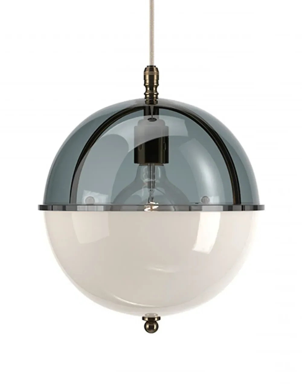 Globe Pendant Light - Antique Brass, Glass