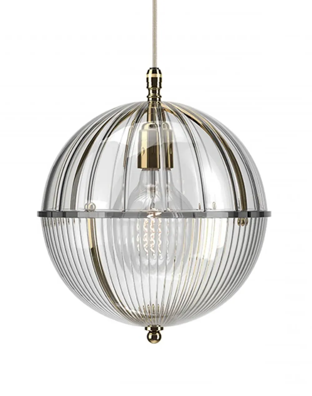 Globe Pendant Light - Polished Brass, Metal