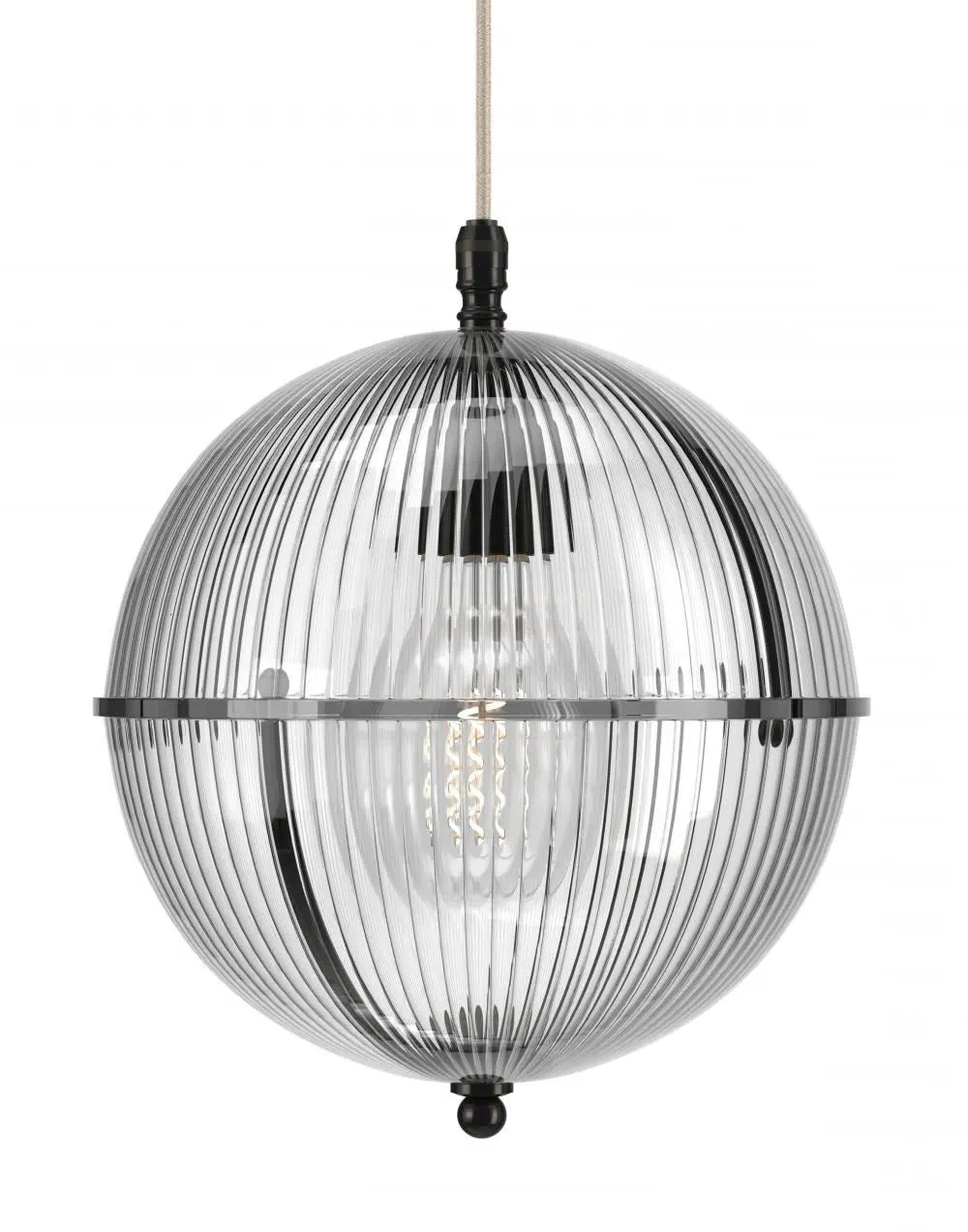 Globe Pendant Light with Clear Glass - Bronze