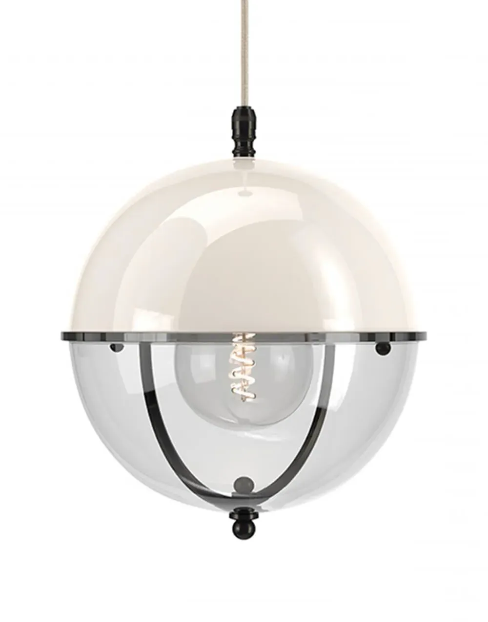 Globe Pendant Light with Clear Glass - Bronze