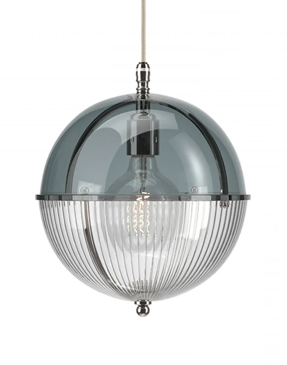 Globe Pendant Light with Skinny Glass - Brass